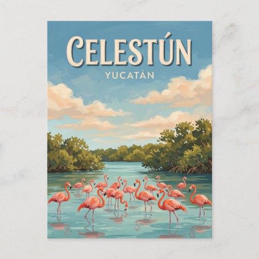 Celestún Mexiko Postkarte (Vorderseite)