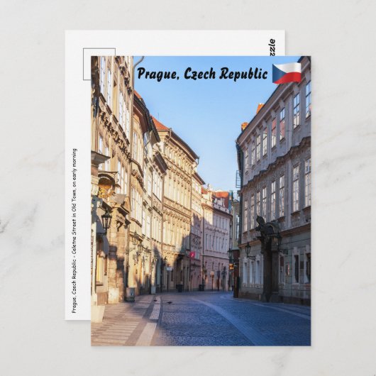 Celetna Straße in der Altstadt von Prag Postkarte (Vorne/Hinten)