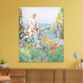 Celia Thaxter in ihrem Garten von Childe Hassam Leinwanddruck (Insitu (Wohnzimmer))
