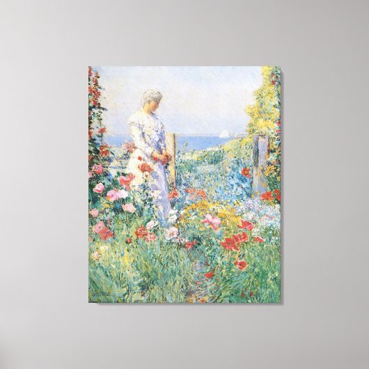 Celia Thaxter in ihrem Garten von Childe Hassam Leinwanddruck (Vorderseite)