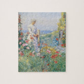 Celia Thaxter in ihrem Garten von Childe Hassam Puzzle (Vertikal)