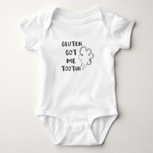 Celiac Awareness Gluten Got Me Tootin Baby Strampler