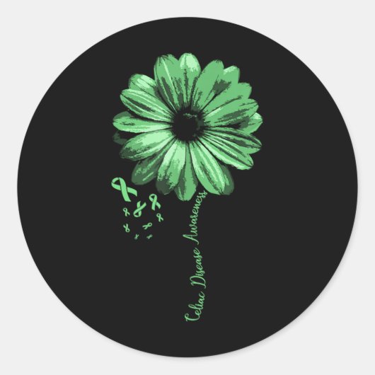 Celiac Disease Awareness Cluten Warrior Pretty Gif Runder Aufkleber (Vorderseite)