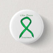 Celiac Disease Awareness Custom Ribbon Art Button (Vorderseite)