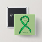 Celiac Disease Awareness Custom Ribbon Art Button (Vorne & Hinten)