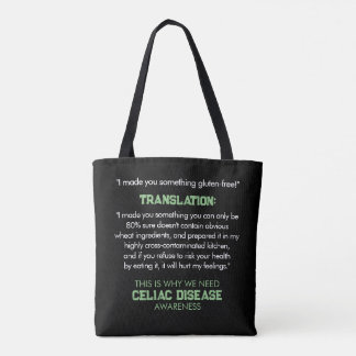 Celiac Disease Awareness Funny Tote Bag Tasche