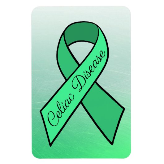 Celiac Disease Awareness Ribbon Green Magnet (Vertikal)