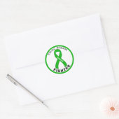 Celiac Disease Fighter Ribbon White Round Sticker (Umschlag)