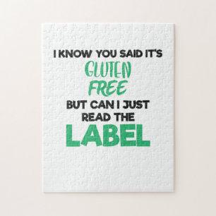 Celiac Disease Gluten Free Lesen Sie das Etikett G Puzzle