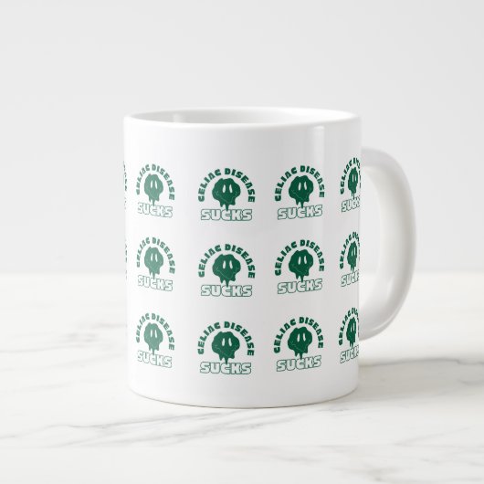 Celiac Disease Ist zum Kotzen Jumbo-Tasse (Vorderseite Rechts)