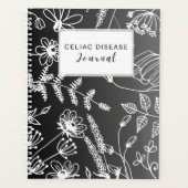 Celiac Disease Monthly Journal - Black & White Planer (Vorderseite)