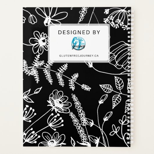 Celiac Disease Monthly Journal - Black & White Planer (Rückseite)