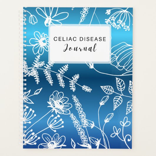 Celiac Disease Monthly Journal - Blue Metallic Planer (Vorderseite)
