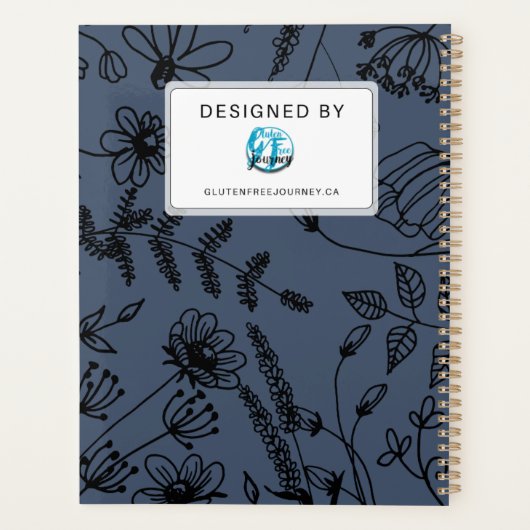 Celiac Disease Monthly Journal - Dark Grey Planer (Rückseite)