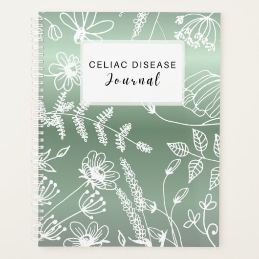 Celiac Disease Monthly Journal - Green Metallic Planer (Vorderseite)