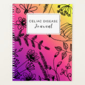 Celiac Disease Monthly Journal Purple Pink Yellow Planer (Vorderseite)