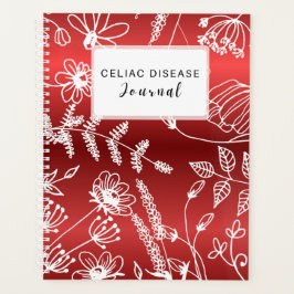Celiac Disease Monthly Journal - Red Metallic Planer