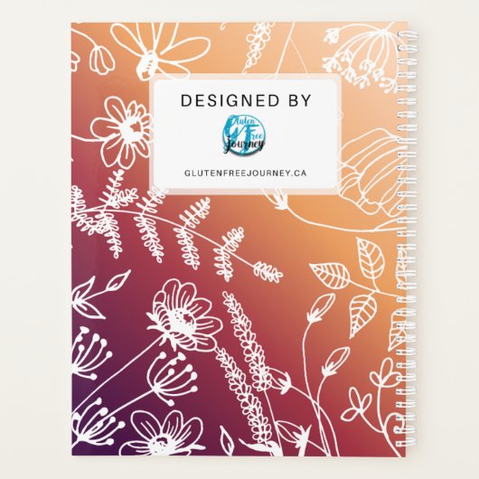 Celiac Disease Monthly Journal - Sunset Purple Planer (Rückseite)