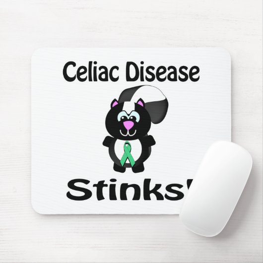 Celiac Disease stinks Skunk Awareness Design Mousepad (Mit Mouse)