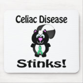 Celiac Disease stinks Skunk Awareness Design Mousepad (Vorne)