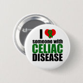 Celiac Disease Support Awareness Liebe Ribbon Button (Vorne & Hinten)
