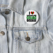 Celiac Disease Support Awareness Liebe Ribbon Button (Beispiel)
