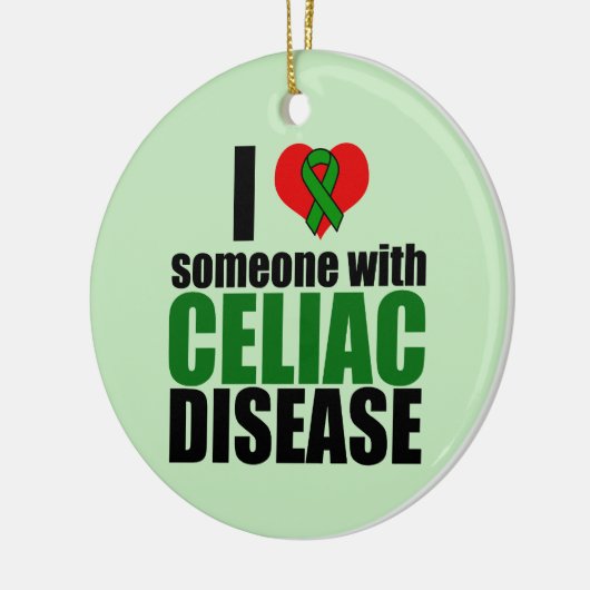 Celiac Disease Support Awareness Liebe Ribbon Keramik Ornament (Links)