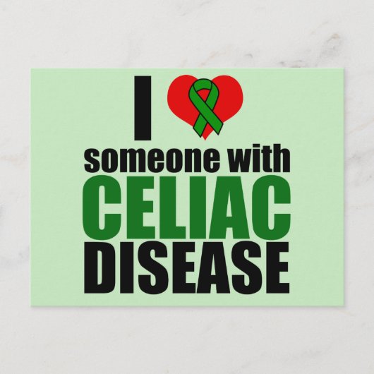 Celiac Disease Support Awareness Liebe Ribbon Postkarte (Vorderseite)