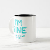 Celiac Disease Warrior - ICH BIN FINE Zweifarbige Tasse (Vorderseite Links)