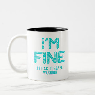 Celiac Disease Warrior - ICH BIN FINE Zweifarbige Tasse