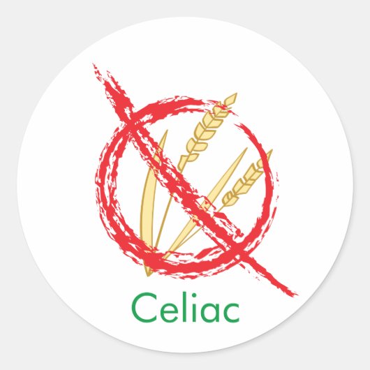 Celiac oder glutenfreie medizinische Warnung Runder Aufkleber (Vorderseite)