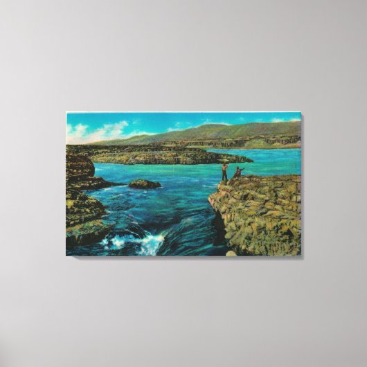 Celilo Falls an der Columbia River Leinwanddruck (Vorderseite)