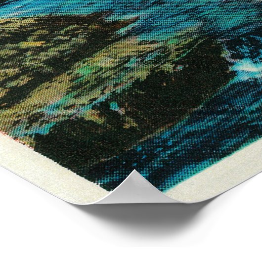 Celilo Falls an der Columbia River Poster (Ecke)