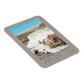 Celilo Falls Fishing Vintage Travelposter Magnet (Rechte Seite)