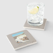 Celilo fällt, Vintages Reise-Plakat fischend Steinuntersetzer (Seitenansicht)