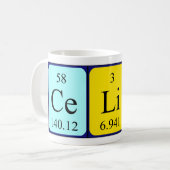 Celin Periodenname Tasse (Vorderseite Links)