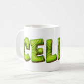 Celina Name Kiwi Style Tasse Teetasse Kaffeetasse (Vorderseite Links)