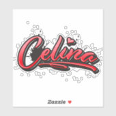 Celina red Heart Graffiti Aufkleber Sticker (Blatt)