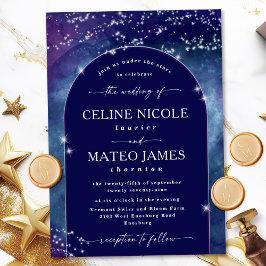 Celine: Celestial Arched Night Wedding Einladung