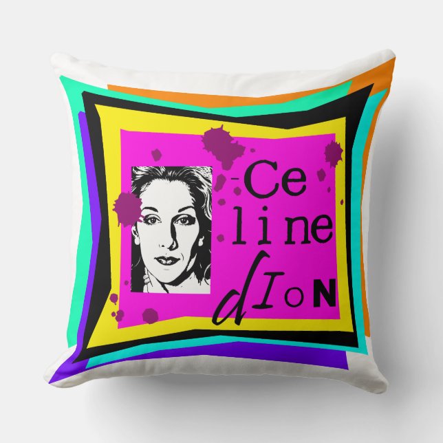 Celine Dion - Pop-Art Kissen (Vorderseite)