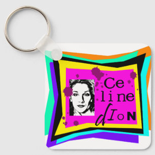 Celine Dion - Pop-Art Schlüsselanhänger