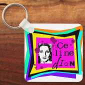Celine Dion - Pop-Art Schlüsselanhänger (Vorderseite)