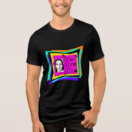 Celine Dion - Pop-Art Tri-Blend Shirt (Vorderseite)