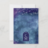 Celine ・ Elegante Starry Night UAWG Reply Card RSVP Karte (Rückseite)