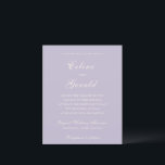 Celine Lilac Elegant Einladung zur Hochzeit<br><div class="desc">Klassische Hochzeitseinladungen mit einem schlichten und zeitlosen Design mit elegantem Drehbuch und klassischen Serif-Schriftart.</div>