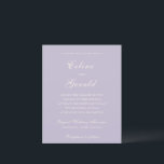 Celine Lilac Elegant Einladung zur Hochzeit<br><div class="desc">Klassische Hochzeitseinladungen mit einem schlichten und zeitlosen Design mit elegantem Drehbuch und klassischen Serif-Schriftart.</div>