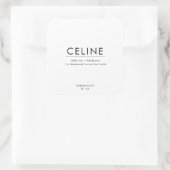 Celine Matte Sticker Square Label Stickers 3"x3" (Tasche)