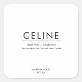 Celine Matte Sticker Square Label Stickers 3"x3" (Vorderseite)