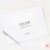 Celine Matte Sticker Square Label Stickers 3"x3" (Umschlag)