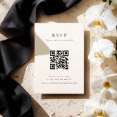CELINE Minimalist QR Code RSVP Card Karte